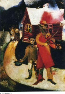 The Fiddler contemporary Marc Chagall Oil Paintings